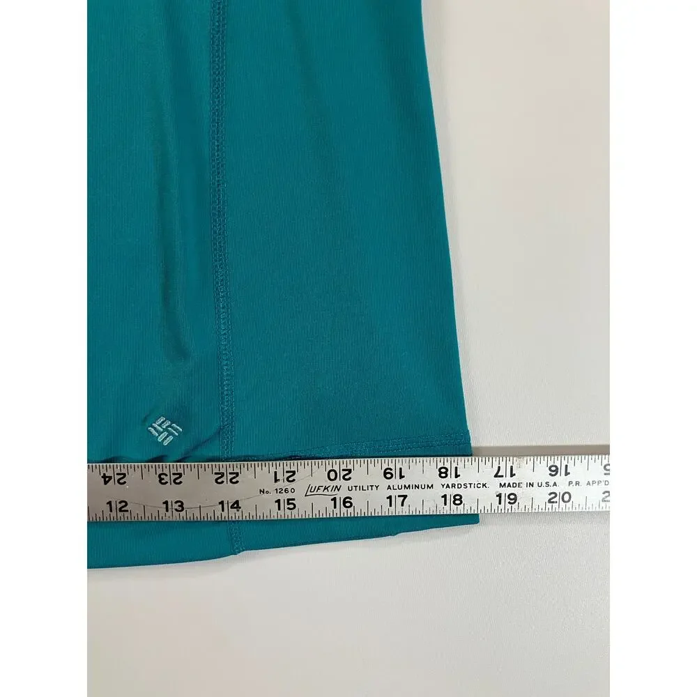 Columbia Women’s M Omni-Shade Long Sleeve Shirt Teal Sun Protection Outdoor